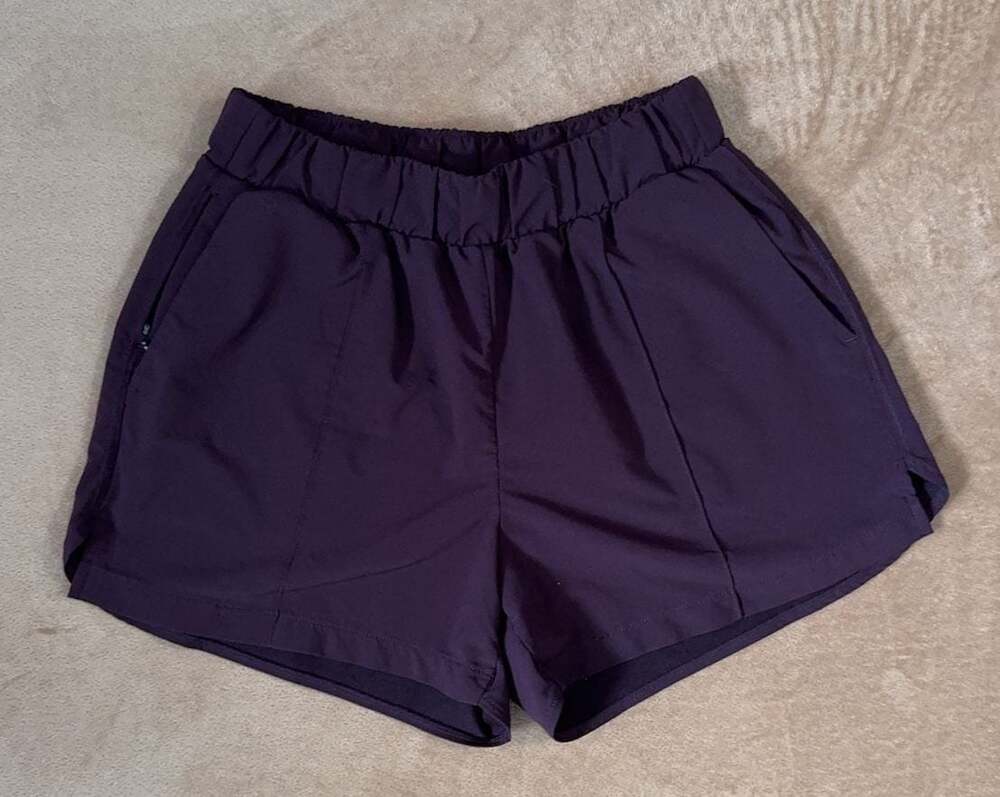 Zella Women’s Purple Athletic Running Shorts Drawstring Pockets Size Small